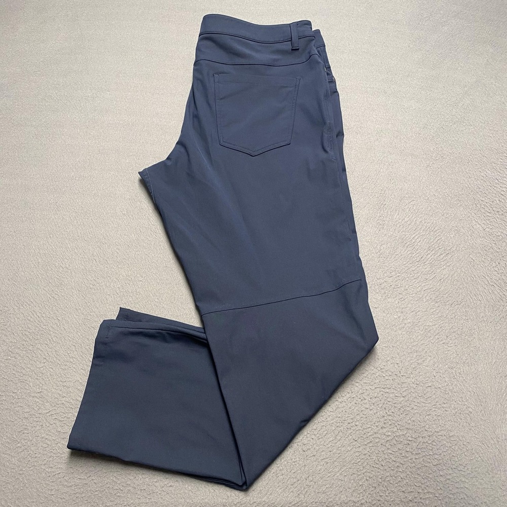 Lululemon Commission Pants Mens 36 Navy Warpstreme 5 Pocket‎ Travel Stretch
